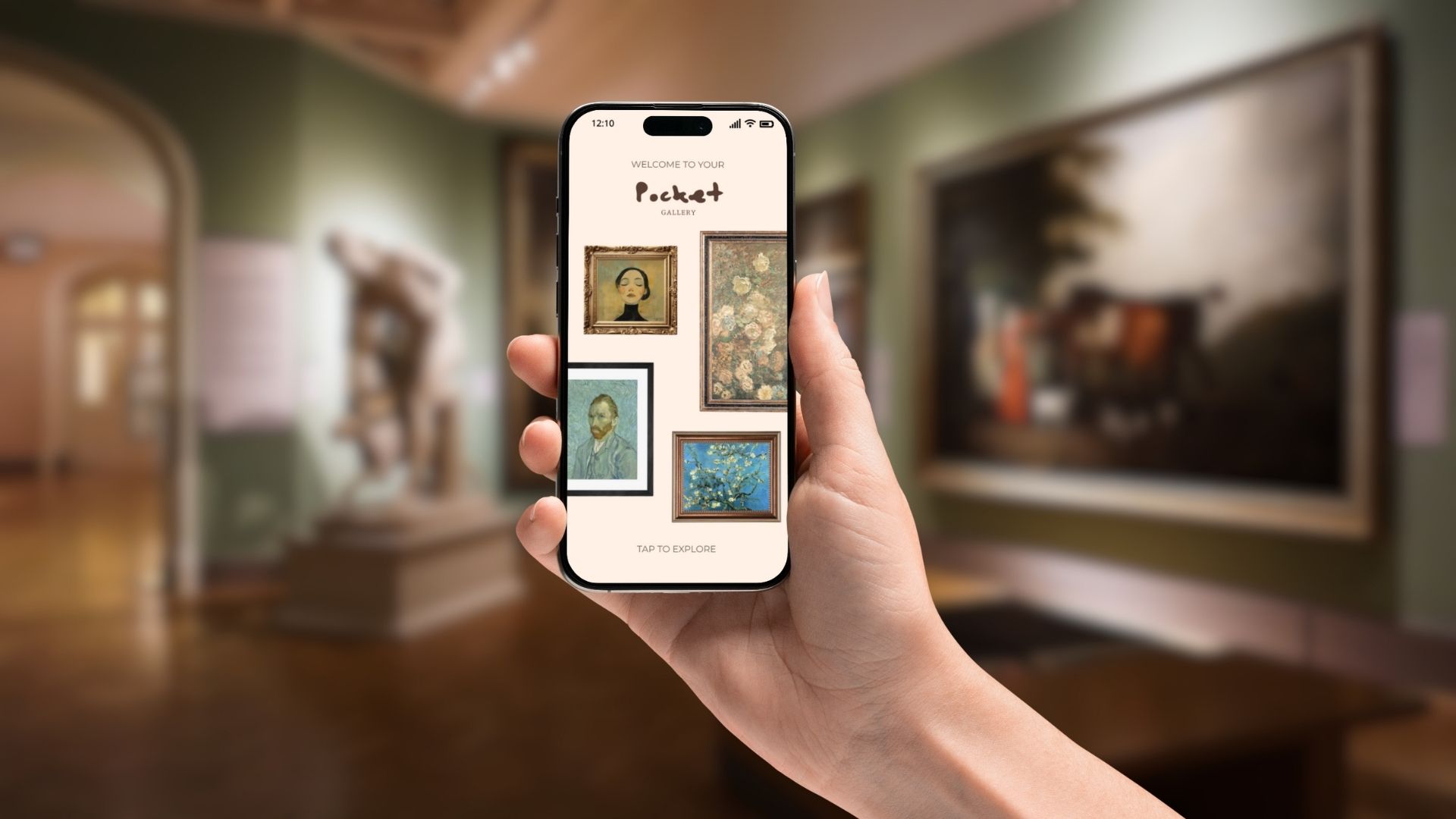 Pocket Gallery App mockup